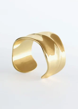 Pulsera tipo brazalete ondulada
