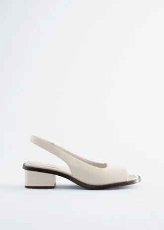 Sandalias con talón abierto de piel napa