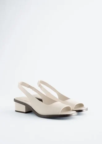 Sandalias con talón abierto de piel napa
