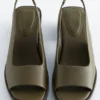 Sandalias con talón abierto de piel napa