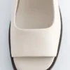 Sandalias con talón abierto de piel napa