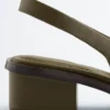 Sandalias con talón abierto de piel napa