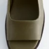 Sandalias con talón abierto de piel napa