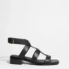 Sandalias de cuero con correa al tobillo