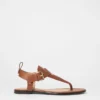Sandalias de cuero con correa al tobillo