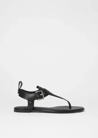 Sandalias de cuero con correa al tobillo