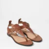 Sandalias de cuero con correa al tobillo