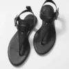 Sandalias de cuero con correa al tobillo