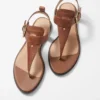 Sandalias de cuero con correa al tobillo