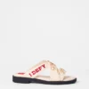 Sandalias de cuero con estampado