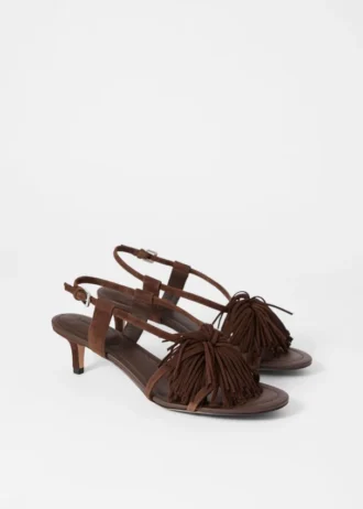 Sandalias de cuero con flecos