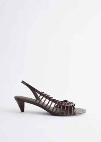 Sandalias de cuero con tiras