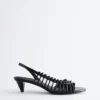 Sandalias de cuero con tiras