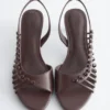 Sandalias de cuero con tiras