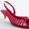Sandalias de cuero con tiras
