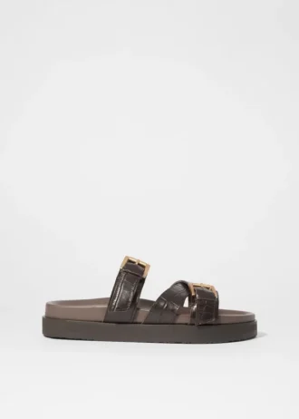 Sandalias de cuero con tiras cruzadas