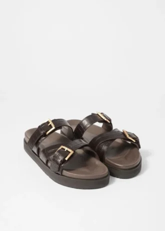 Sandalias de cuero con tiras cruzadas