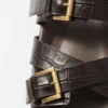 Sandalias de cuero con tiras cruzadas