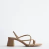 Sandalias de tacón grueso con tiras
