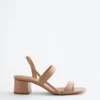 Sandalias de tacón grueso con tiras