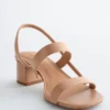 Sandalias de tacón grueso con tiras