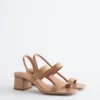 Sandalias de tacón grueso con tiras