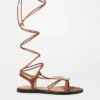 Sandalias de tiras con adornos