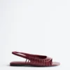 Sandalias de tiras traseras de cuero