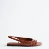Sandalias de tiras traseras de cuero