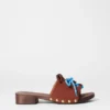 Sandalias tipo zueco con cordones