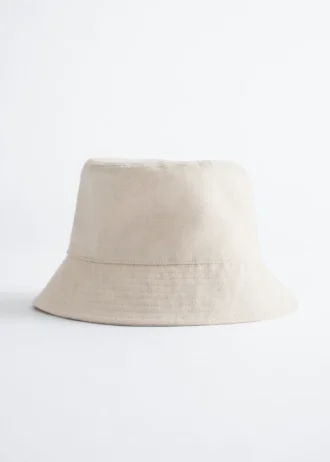 Sombrero de ala ancha de algodón y lino