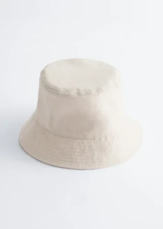 Sombrero de ala ancha de algodón y lino