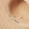 Sombrero de paja de rafia con ribete de grosgrain