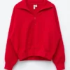 Sudadera con cuello de embudo y cremallera