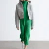 Sudadera corta con capucha y cremallera de neopreno