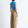 Top con cuello alto fruncido