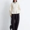 Top de algodón con peplum