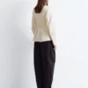 Top de algodón con peplum