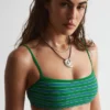 Top de bikini a rayas