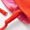 Top de bikini bandeau con textura