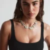 Top de bikini con cuello cuadrado y textura