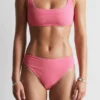 Braguitas de bikini de cintura alta con textura