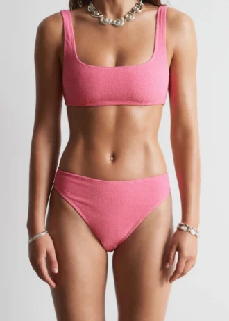 Braguitas de bikini de cintura alta con textura