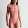 Braguitas de bikini de cintura alta con textura