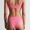 Braguitas de bikini de cintura alta con textura