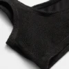 Top de bikini con cuello cuadrado y textura
