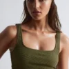 Top de bikini texturizado