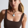 Top de bikini texturizado