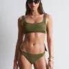 Top de bikini texturizado