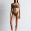 Top de bikini texturizado